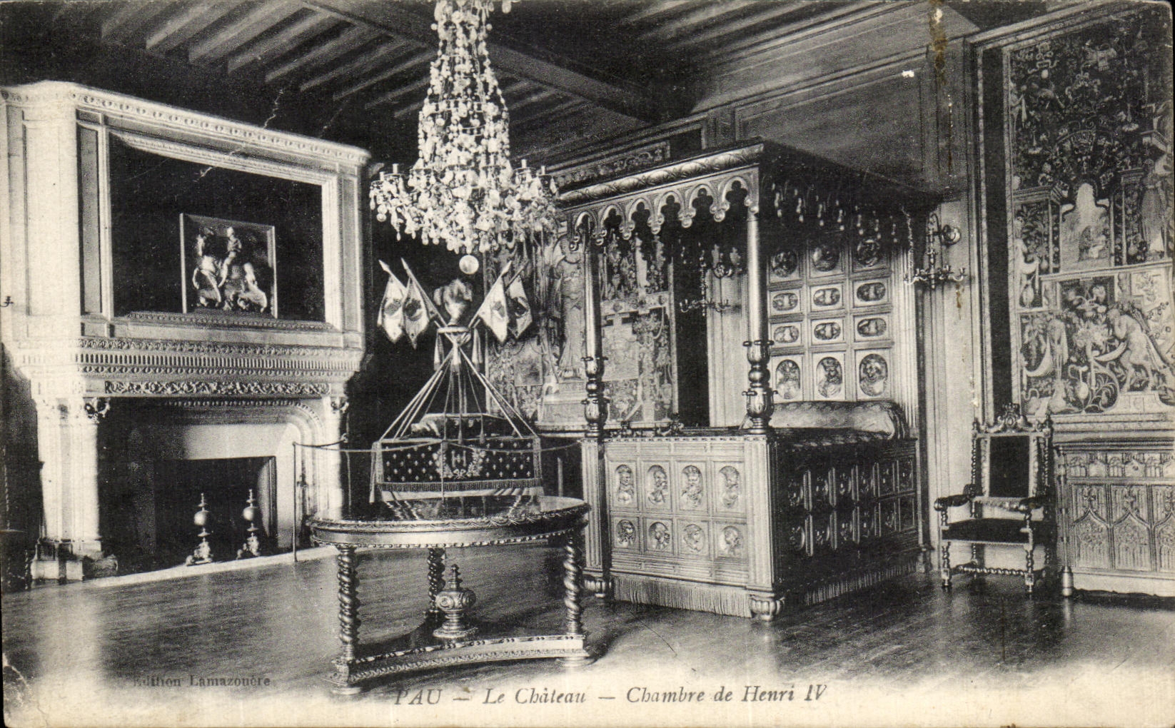 CPA Pau Le Chateau Chambre De Henri IV