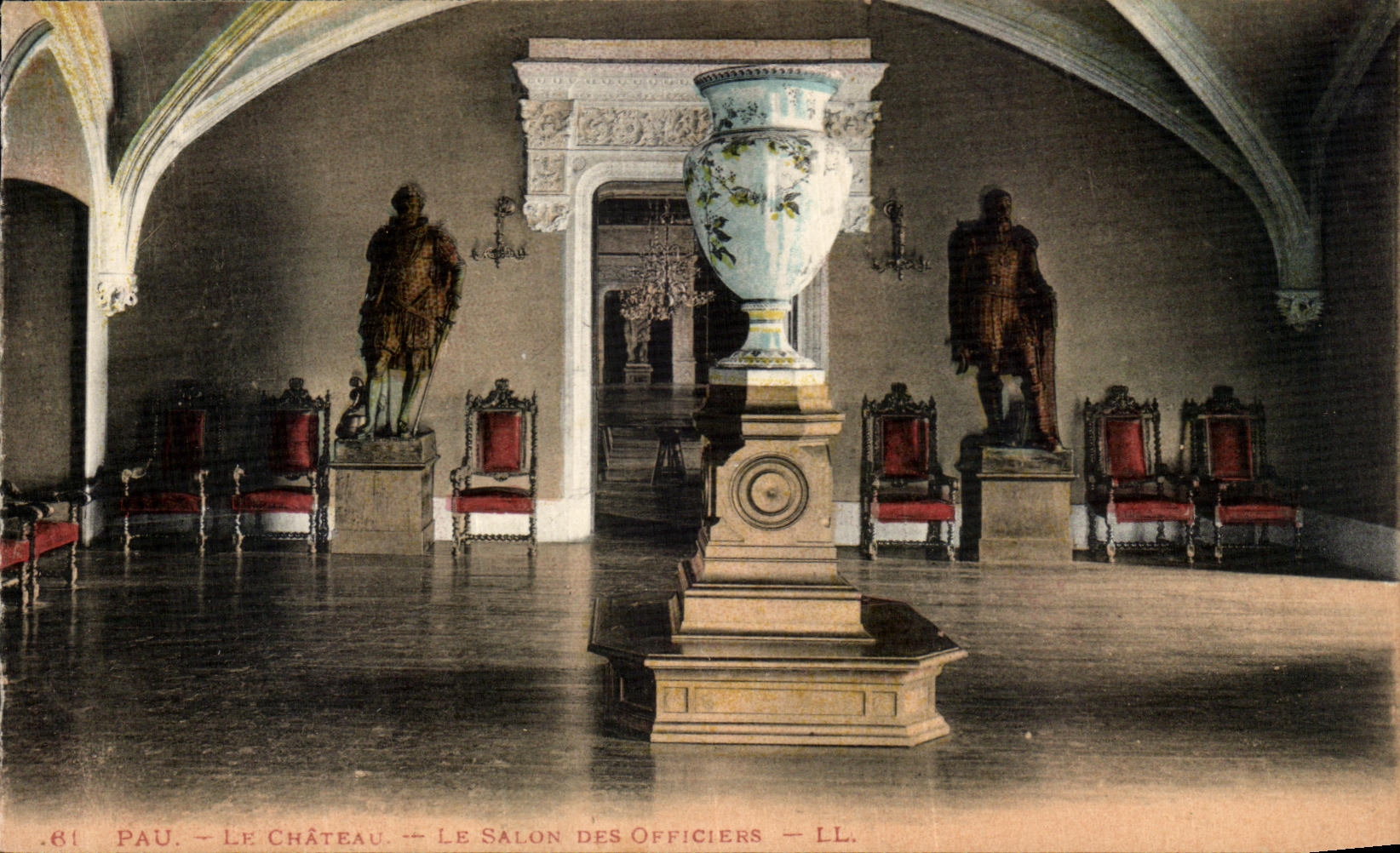CPA Pau Le Chateau Le Salon Des Officiers