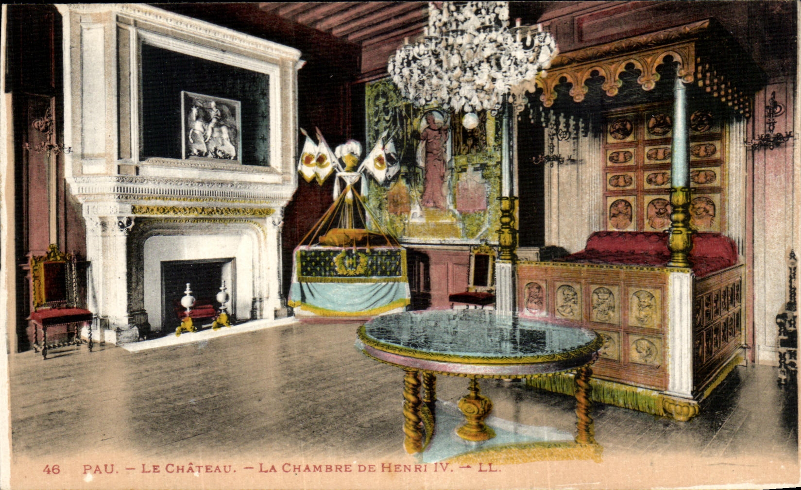 CPA Pau Le Chateau La Chambre De Henri IV