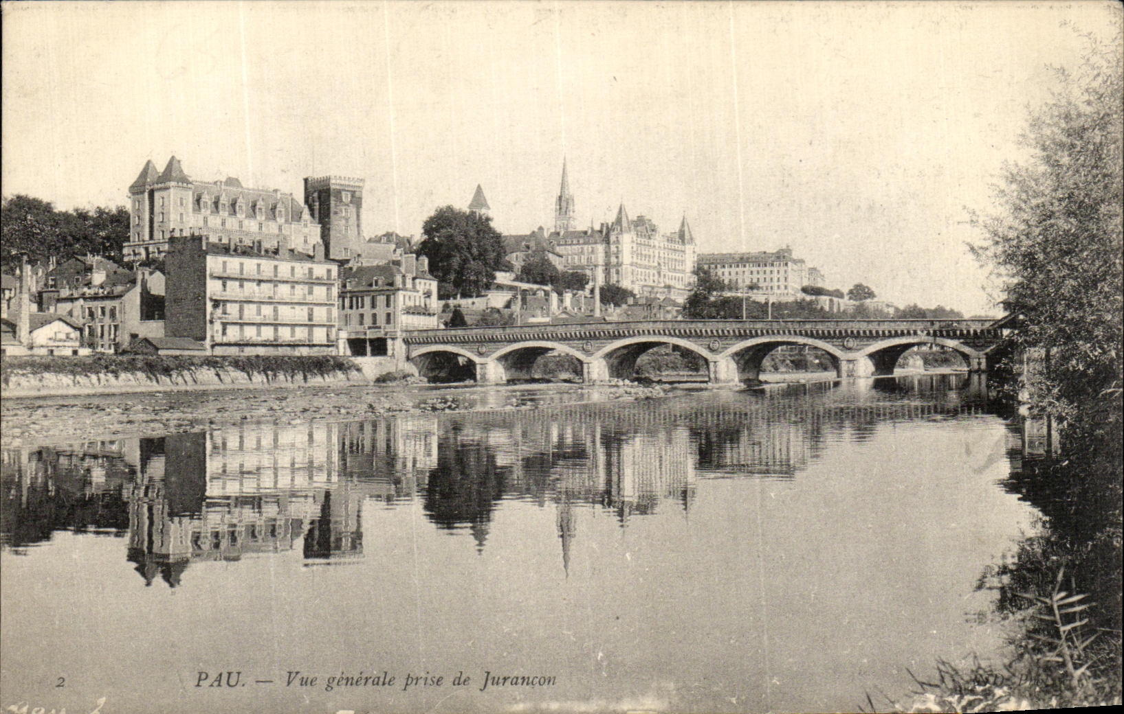 VINTAGE POSTCARD Pau View Taken Of jurancon