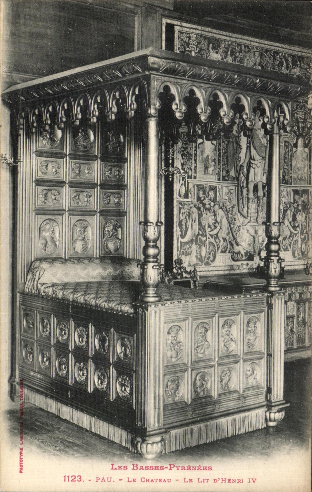 CPA Pau La Tour Le Chateau Le Lit D Henri IV