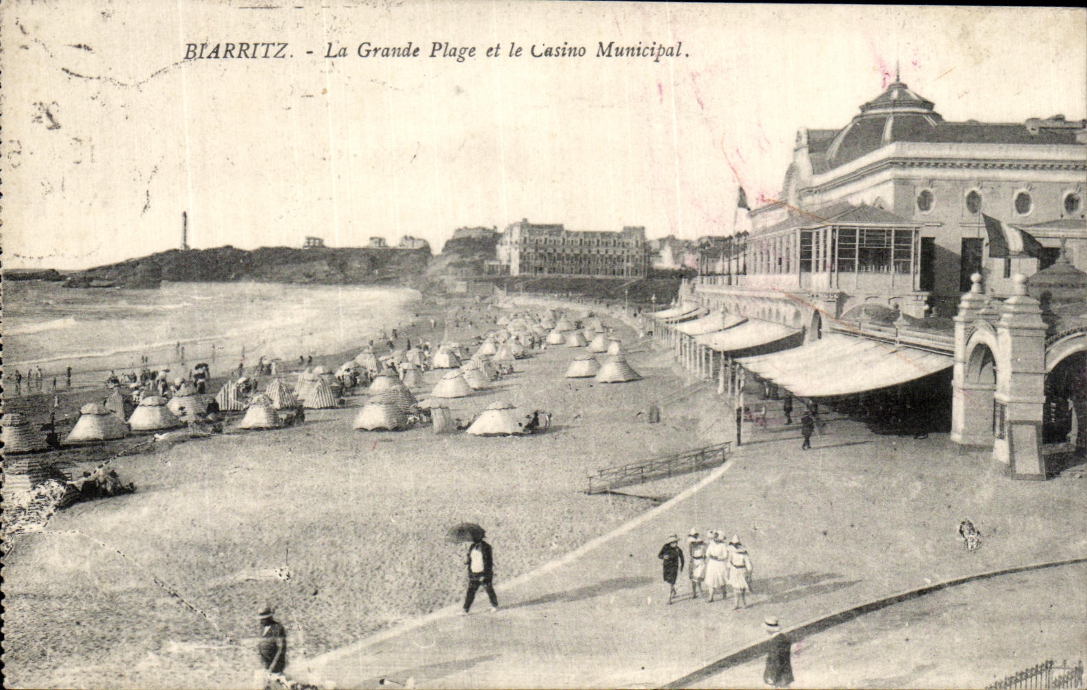 CPA Biarritz La Grande Plage et le Casino Municipal 
