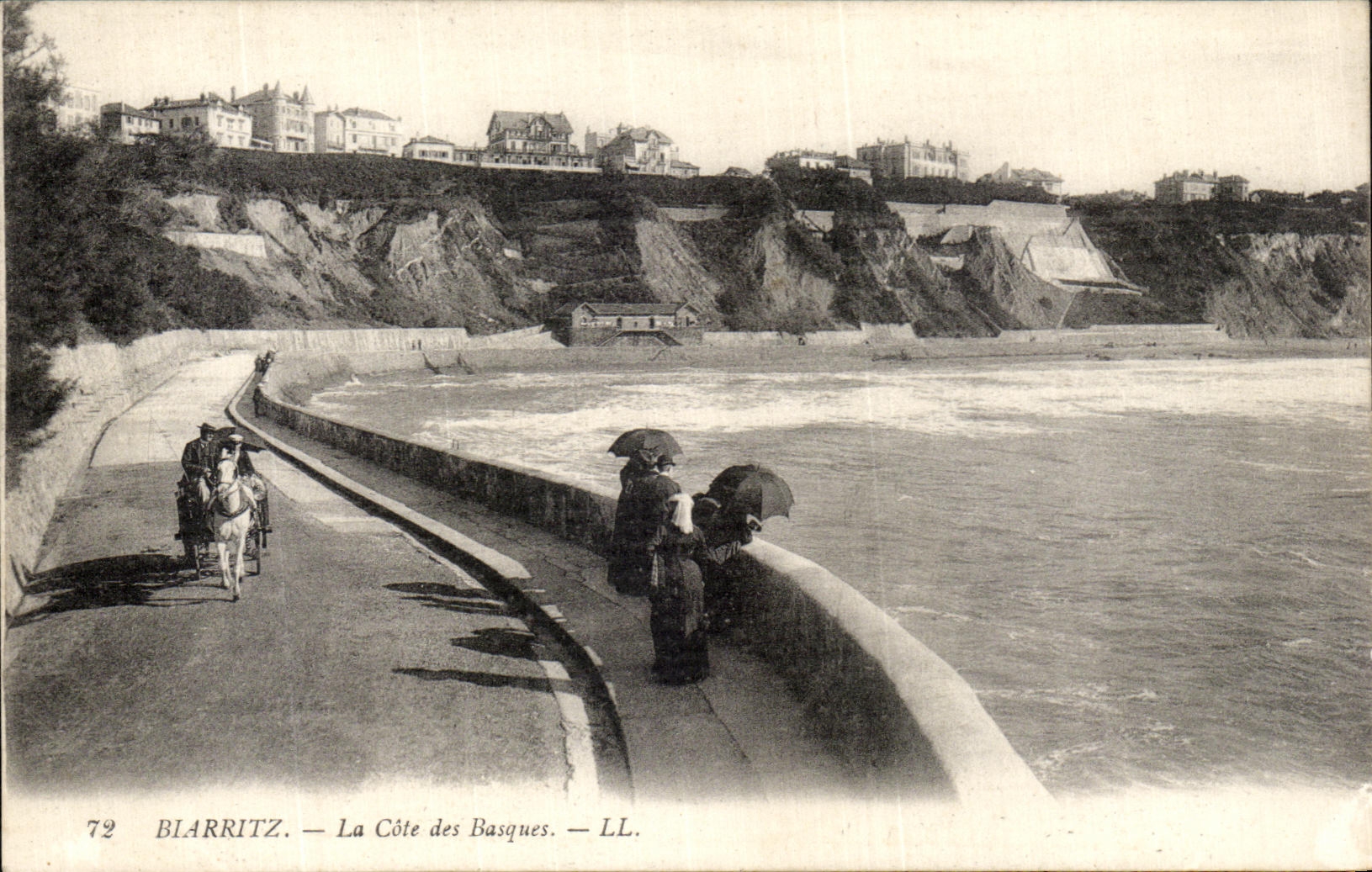 VINTAGE POSTCARD Biarritz The coast of Basques