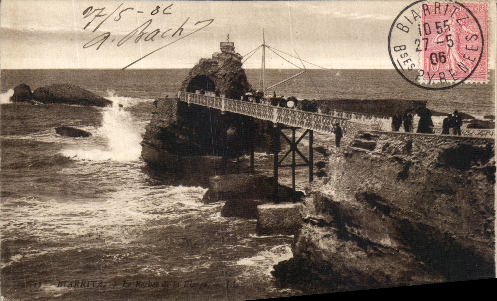 CPA Biarritz Le Rocher de La Vierge 