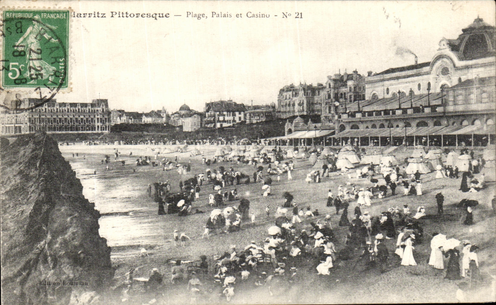 CPA Biarritz Pittoresque Plage Palais et Casino 