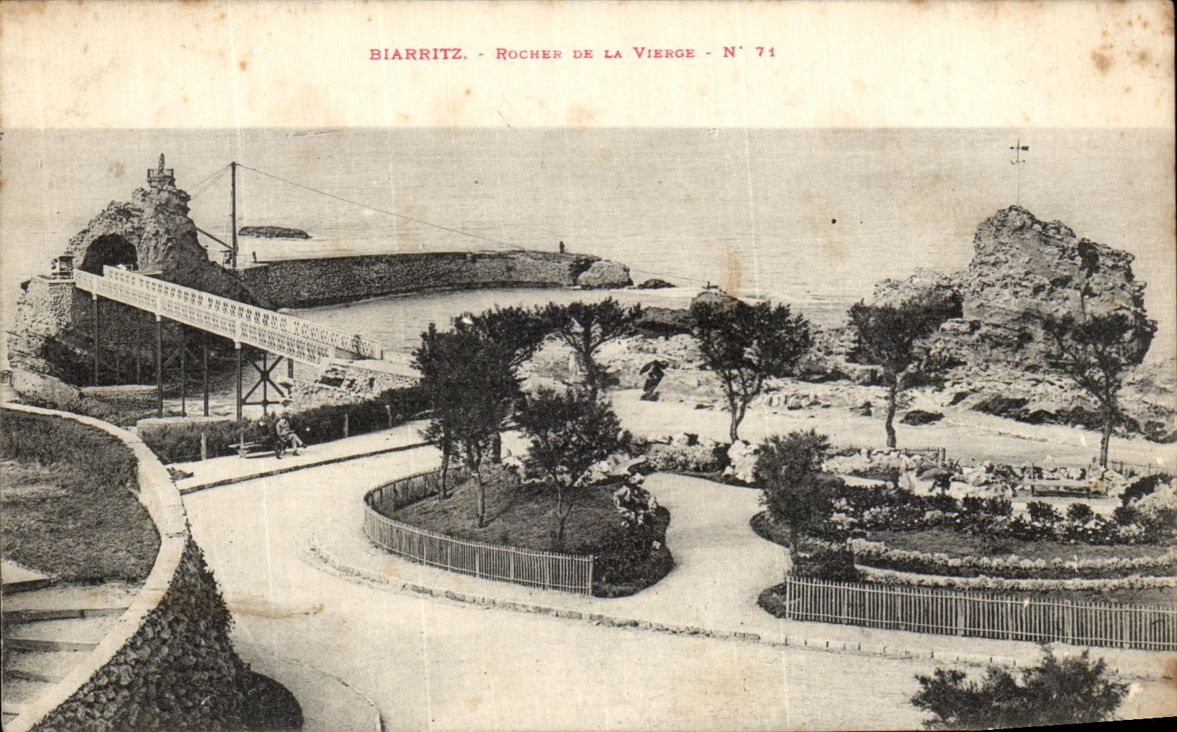 CPA Biarritz Rocher De La Vierge 