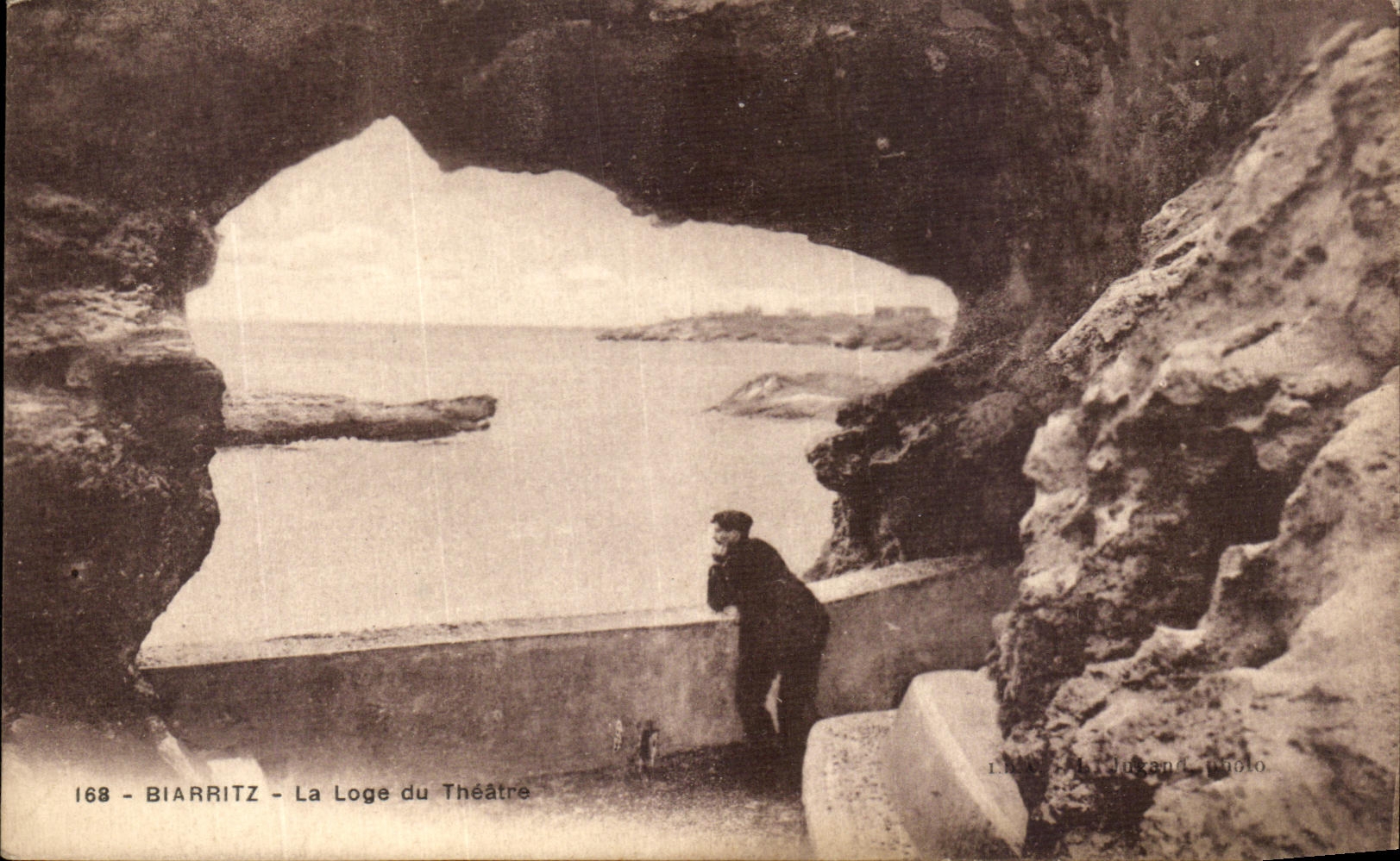 VINTAGE POSTCARD Biarritz the Cabin of the Theater