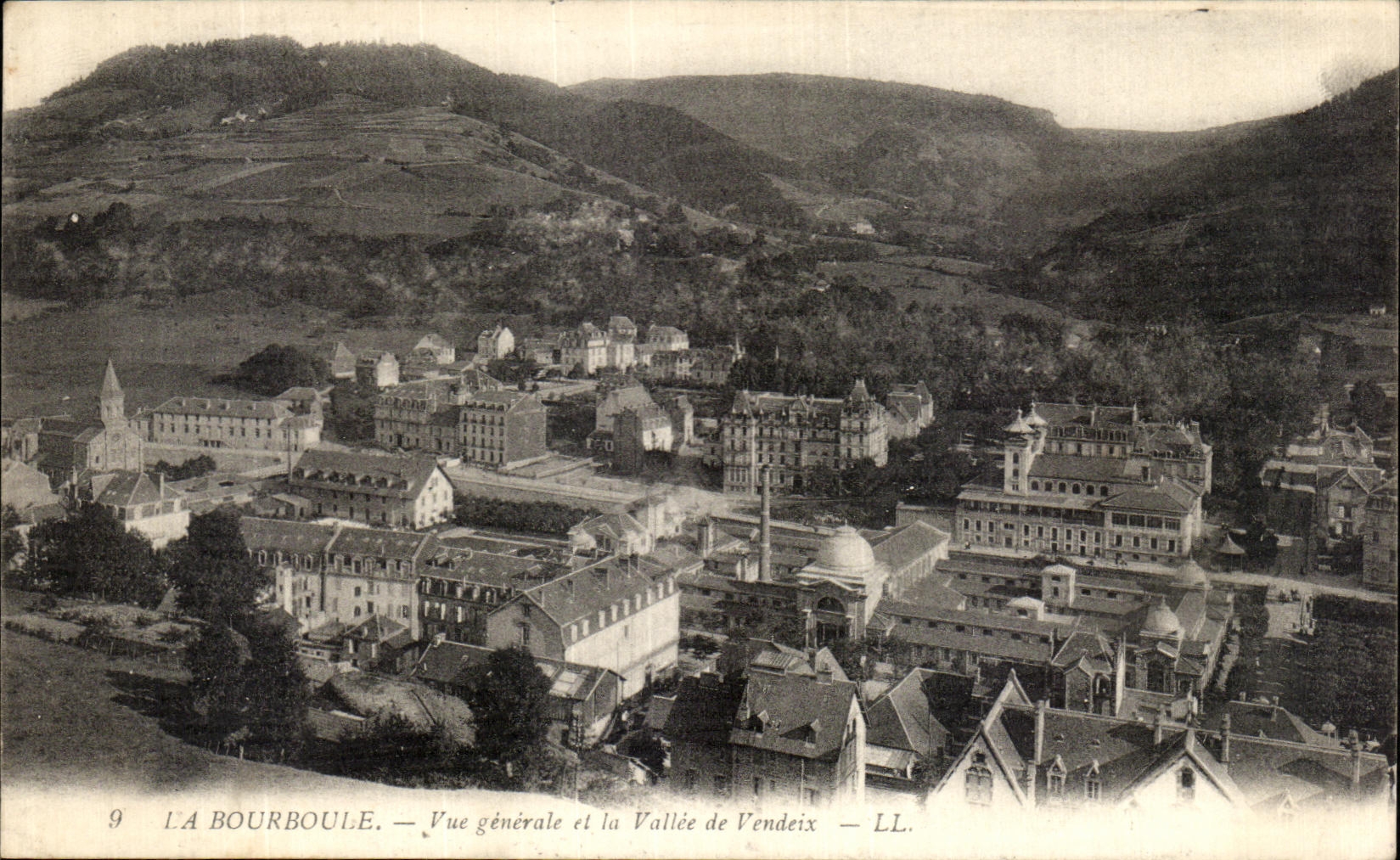 VINTAGE POSTCARD Bourboule View And the Valley of Vendeix