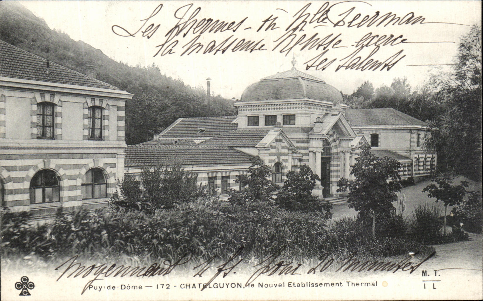 Establecimiento hidropatico de Chatelguyon de la POSTAL de la VENDIMIA nuevo