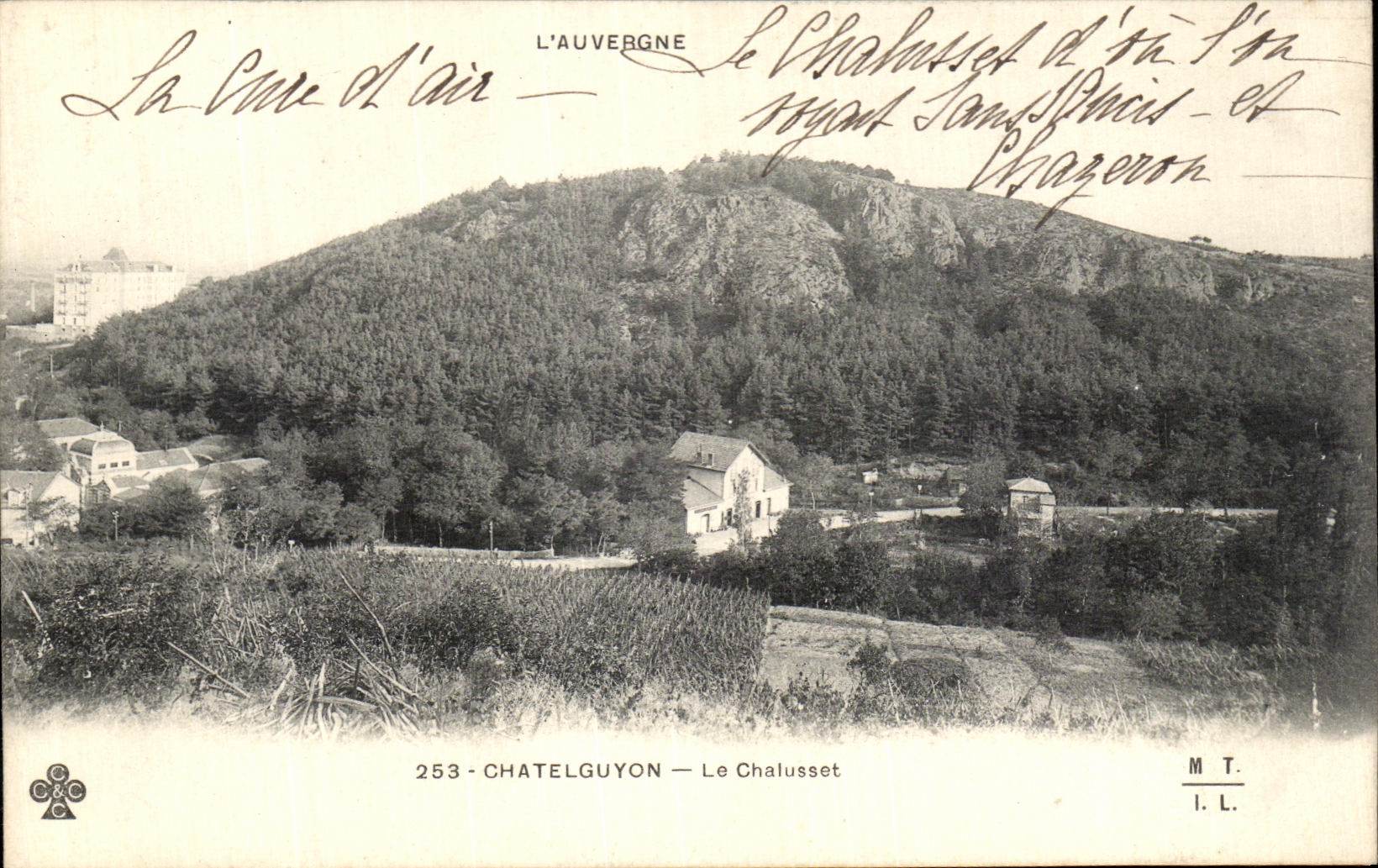POSTAL Chatelguyon Chalusset de la VENDIMIA