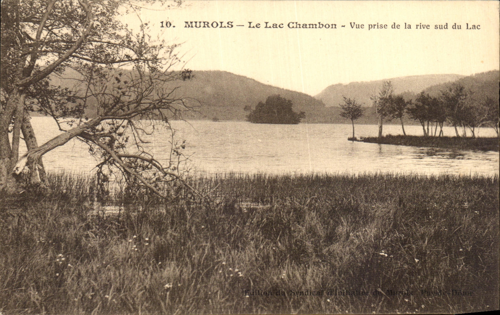 VINTAGE POSTCARD Murols the Lake Chambon Seen from of Southern Bank Lake