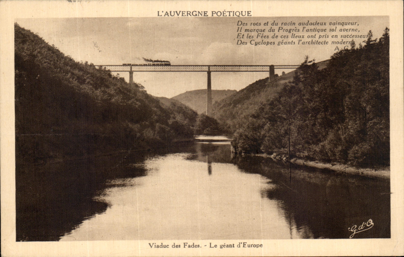 VINTAGE POSTCARD Viaduct of Insipid the giant D Europe