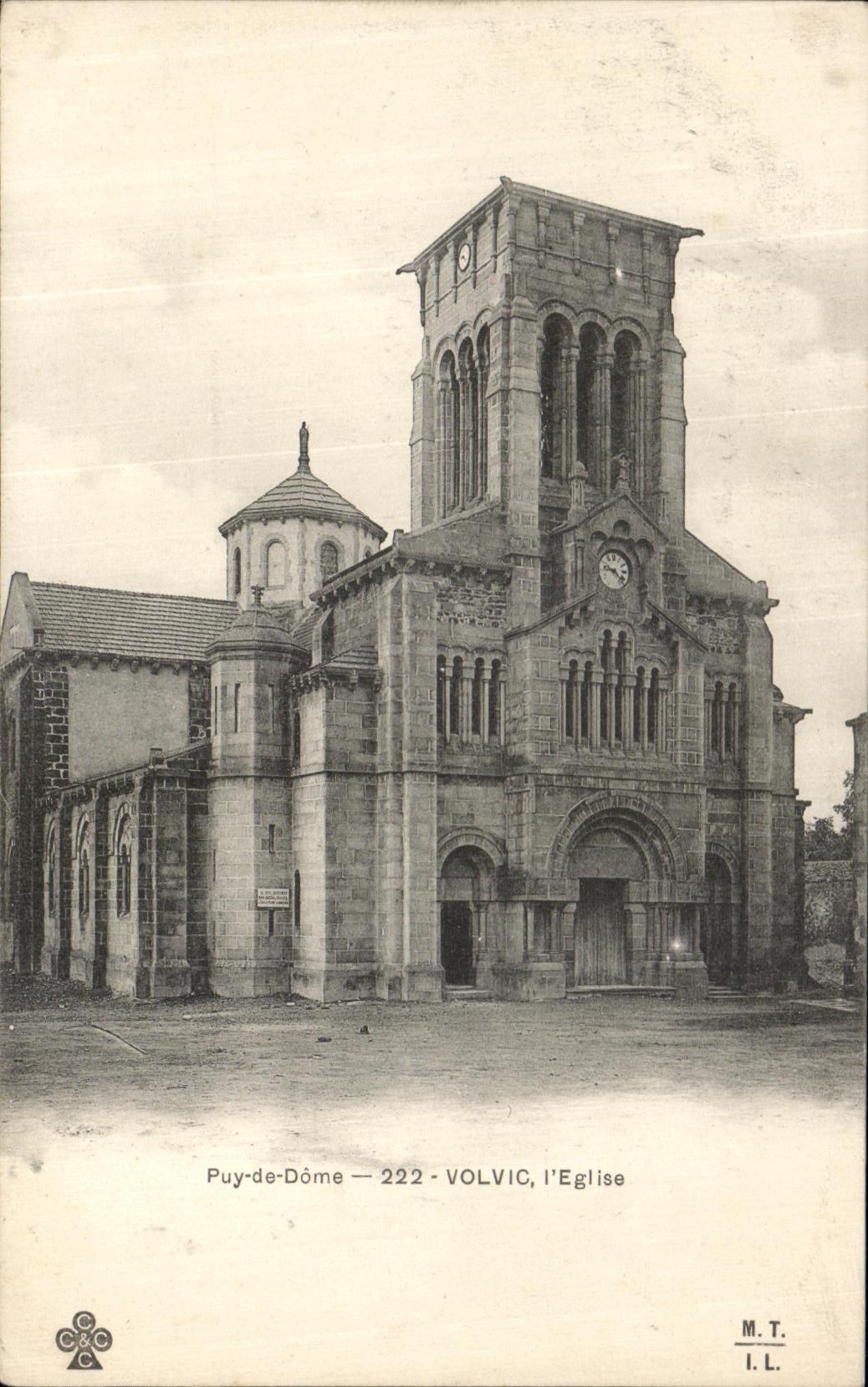 VINTAGE POSTCARD Volvic L Church
