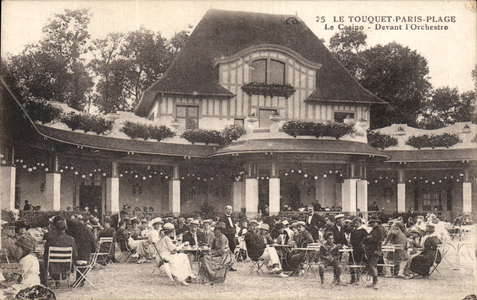 Plage de Touquet Paris de la POSTAL de la VENDIMIA que el casino delante de L orquestra