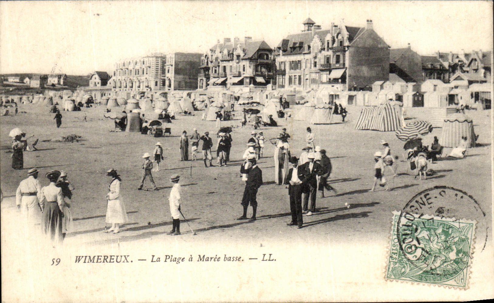CPA Wimereux La Plage a Maree Basse