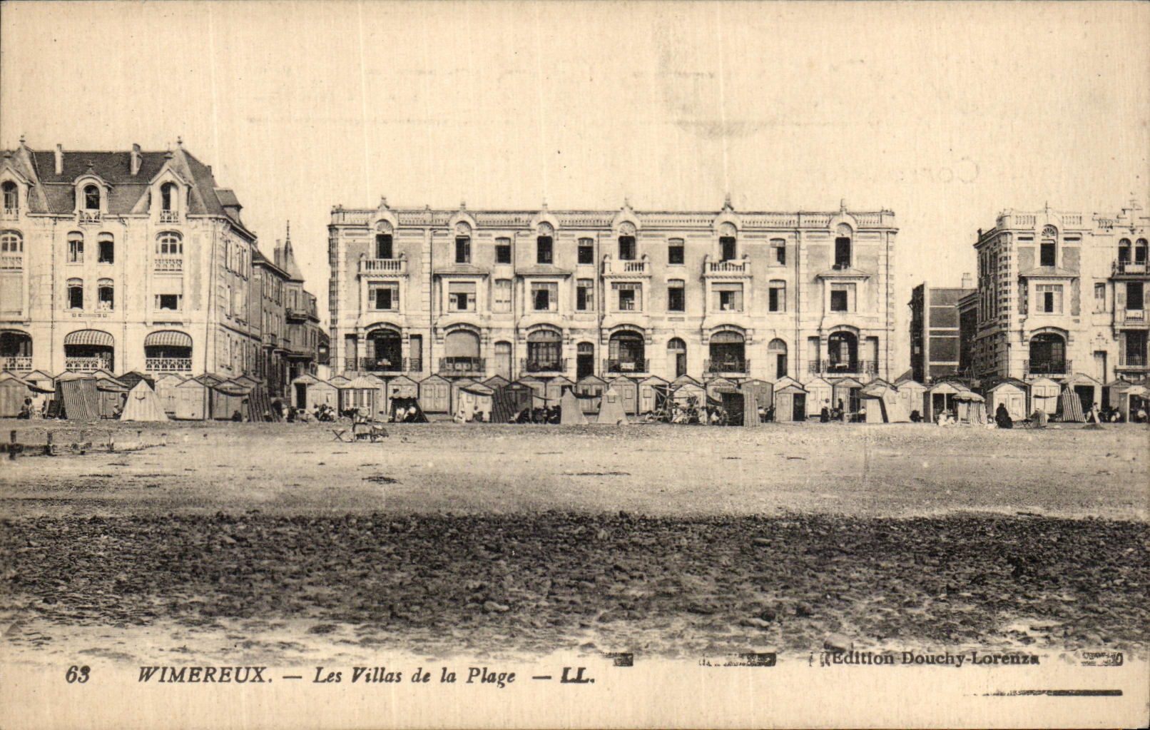 VINTAGE POSTCARD Wimereux Villas Of the Beach