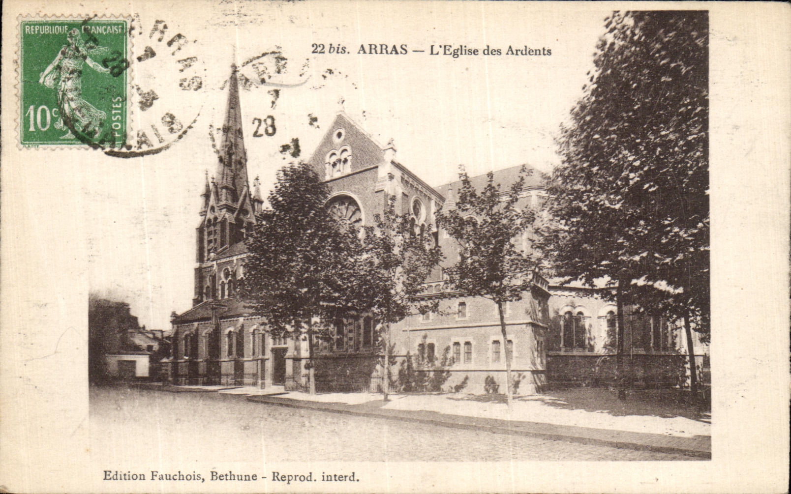 CPA Arras L Eglise des Ardents 