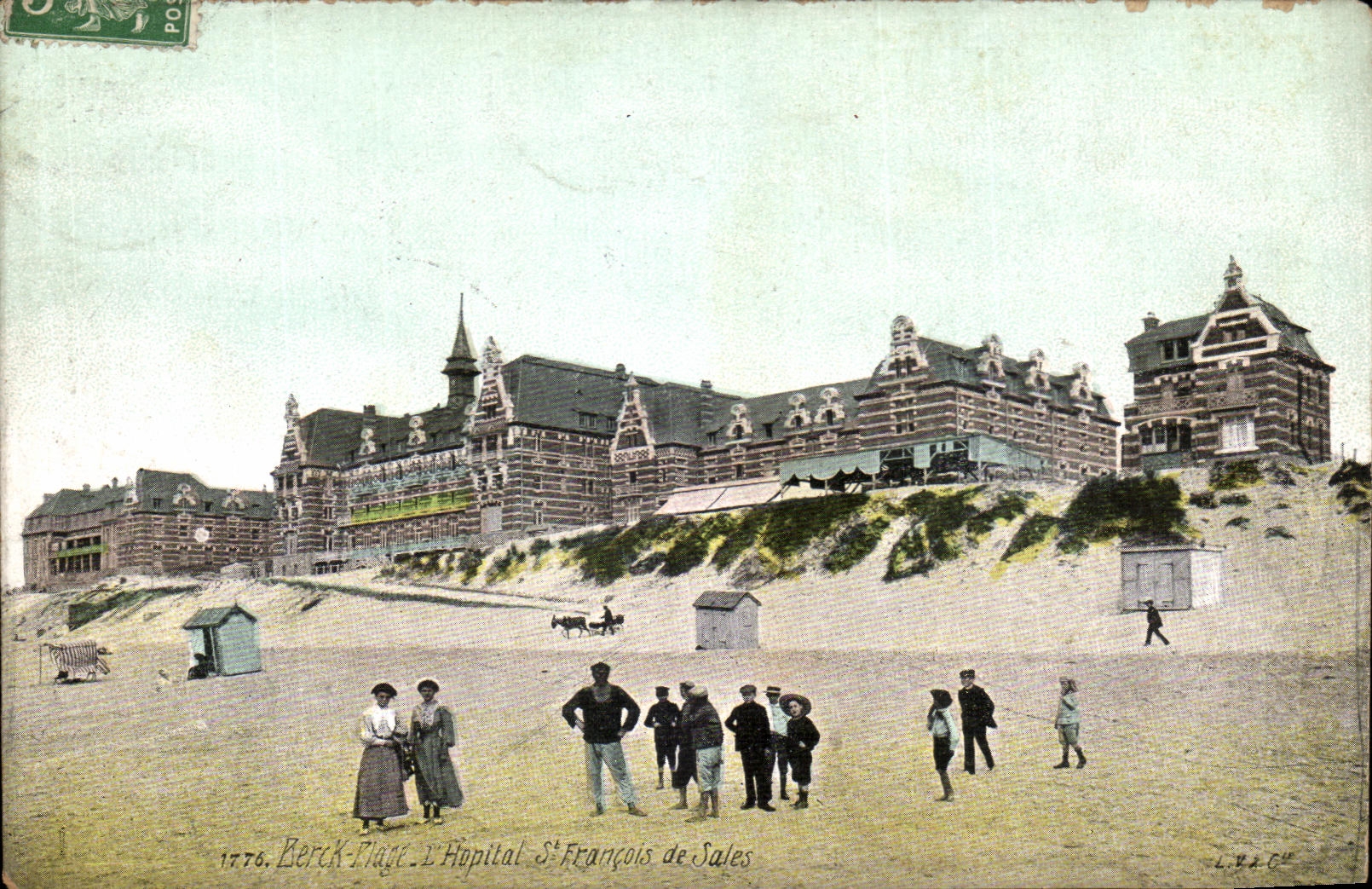 VINTAGE POSTCARD Berck Beach Hospital St Francois the dirty ones