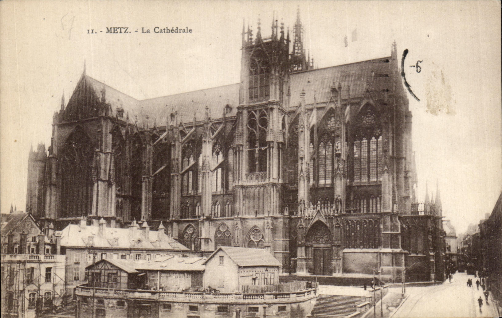 POSTAL Metz de la VENDIMIA la catedral