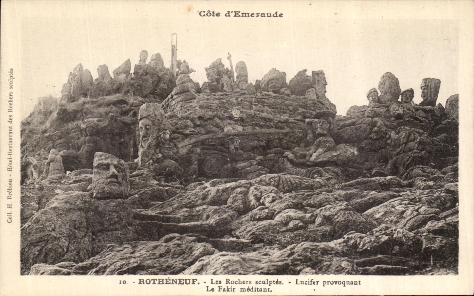 VINTAGE POSTCARD Rotheneuf the Rocks Carve