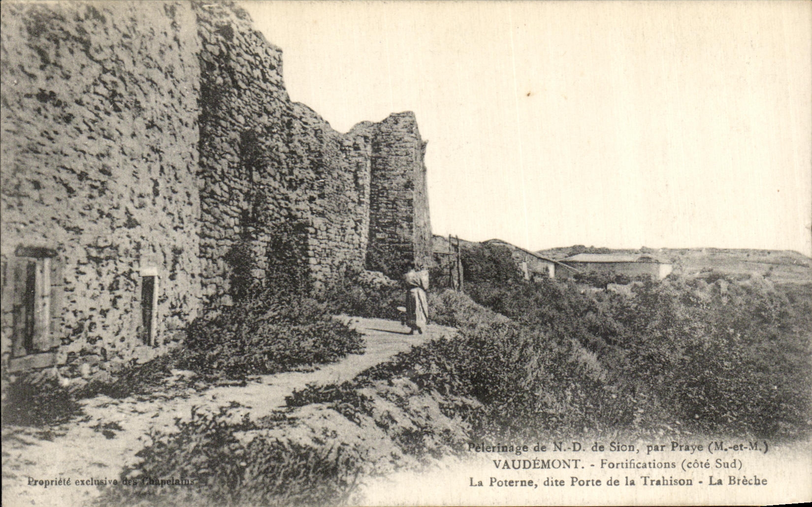 VINTAGE POSTCARD Vaudemont Fortification the Postern known as of Treason the breach
