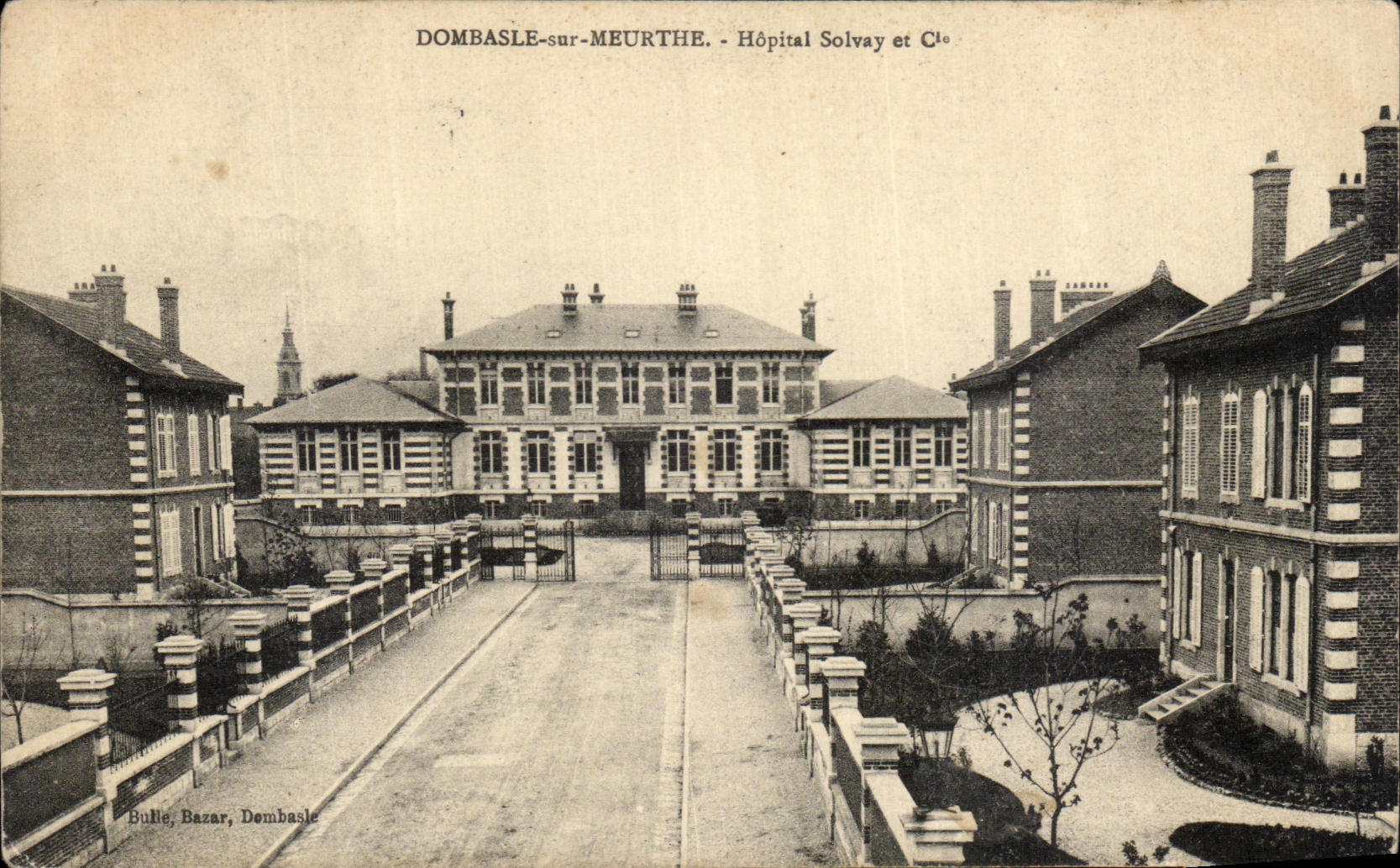 VINTAGE POSTCARD Dombasle on Meurthe Solvay Hospital and Co