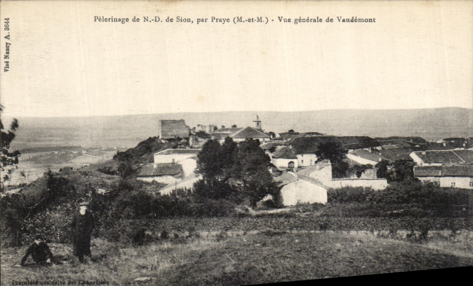 VINTAGE POSTCARD Praye View of Vaudemont Pilgrimage of ND of Sion
