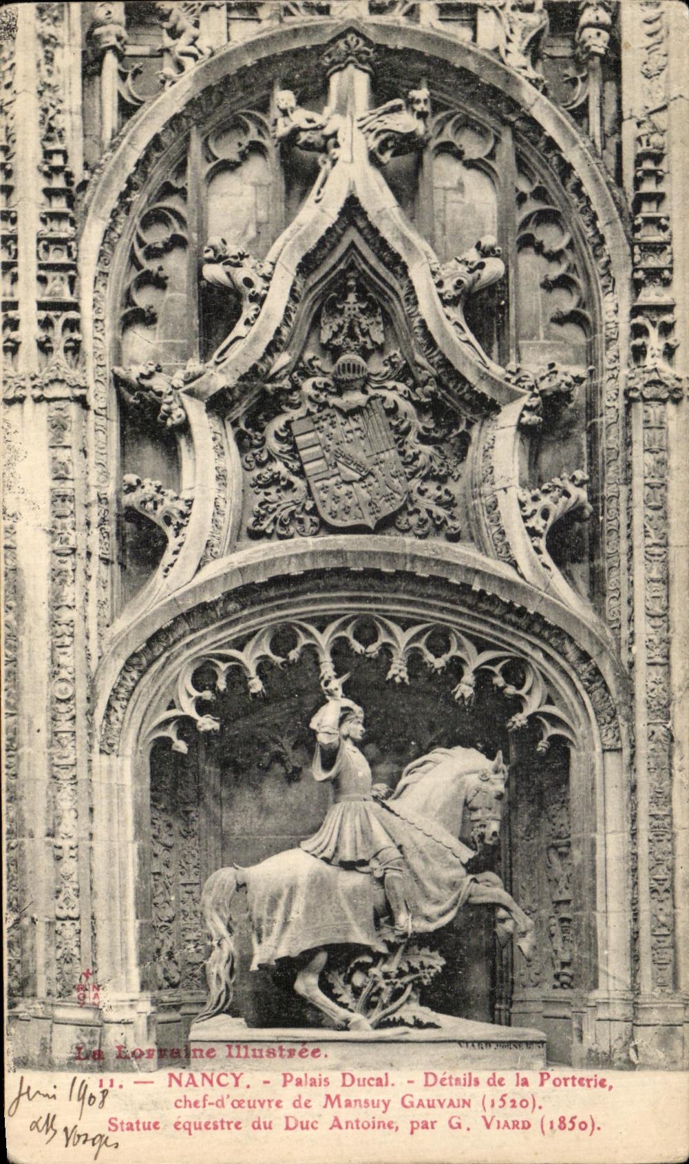 CPA Nancy Palais Ducal Details de la Porterie