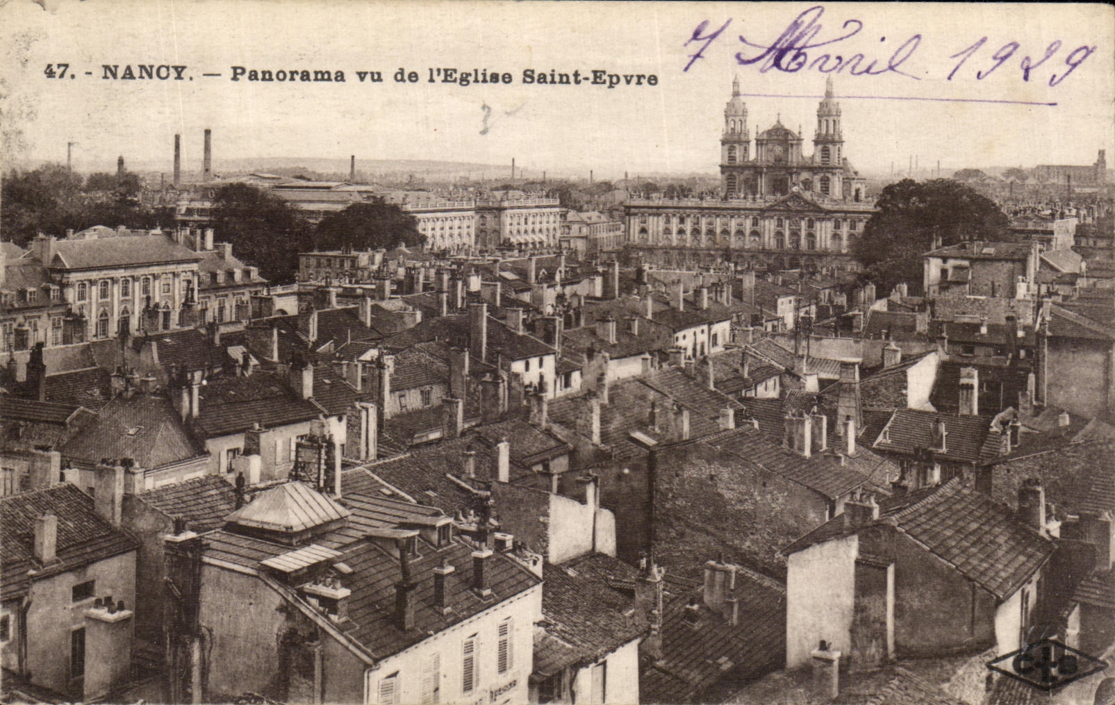 CPA Nancy Panorama vu de L Eglise Saint Epvre