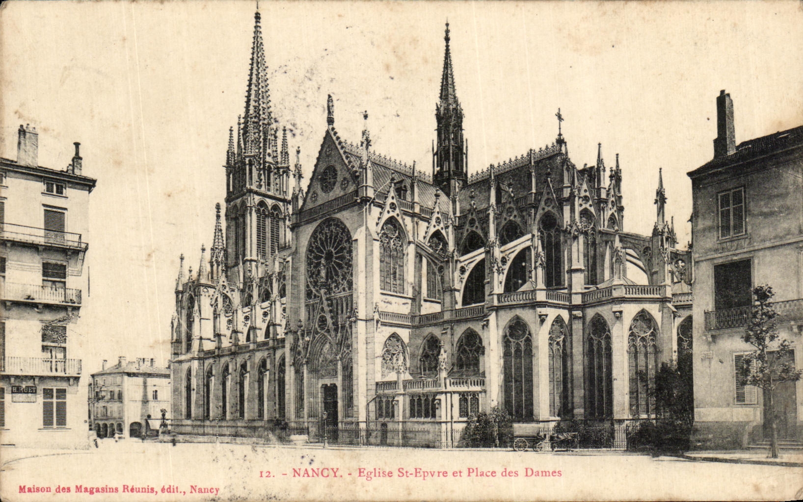 CPA Nancy Eglise St Epvre et Place Des Dames