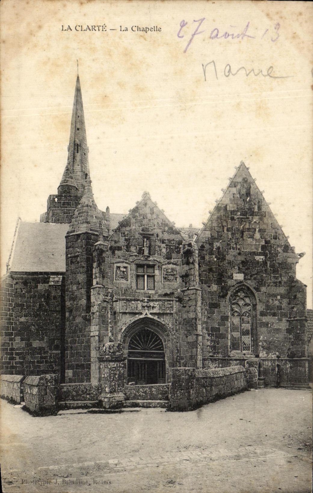 VINTAGE POSTCARD clearness La Chapelle