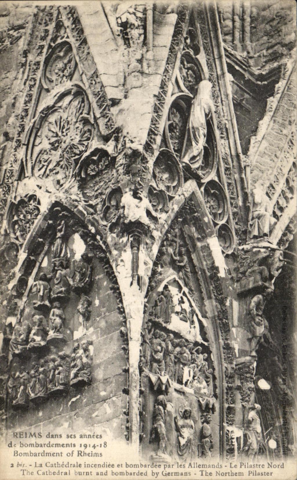 VINTAGE POSTCARD Rheims In Its Years of Militaria bombardment