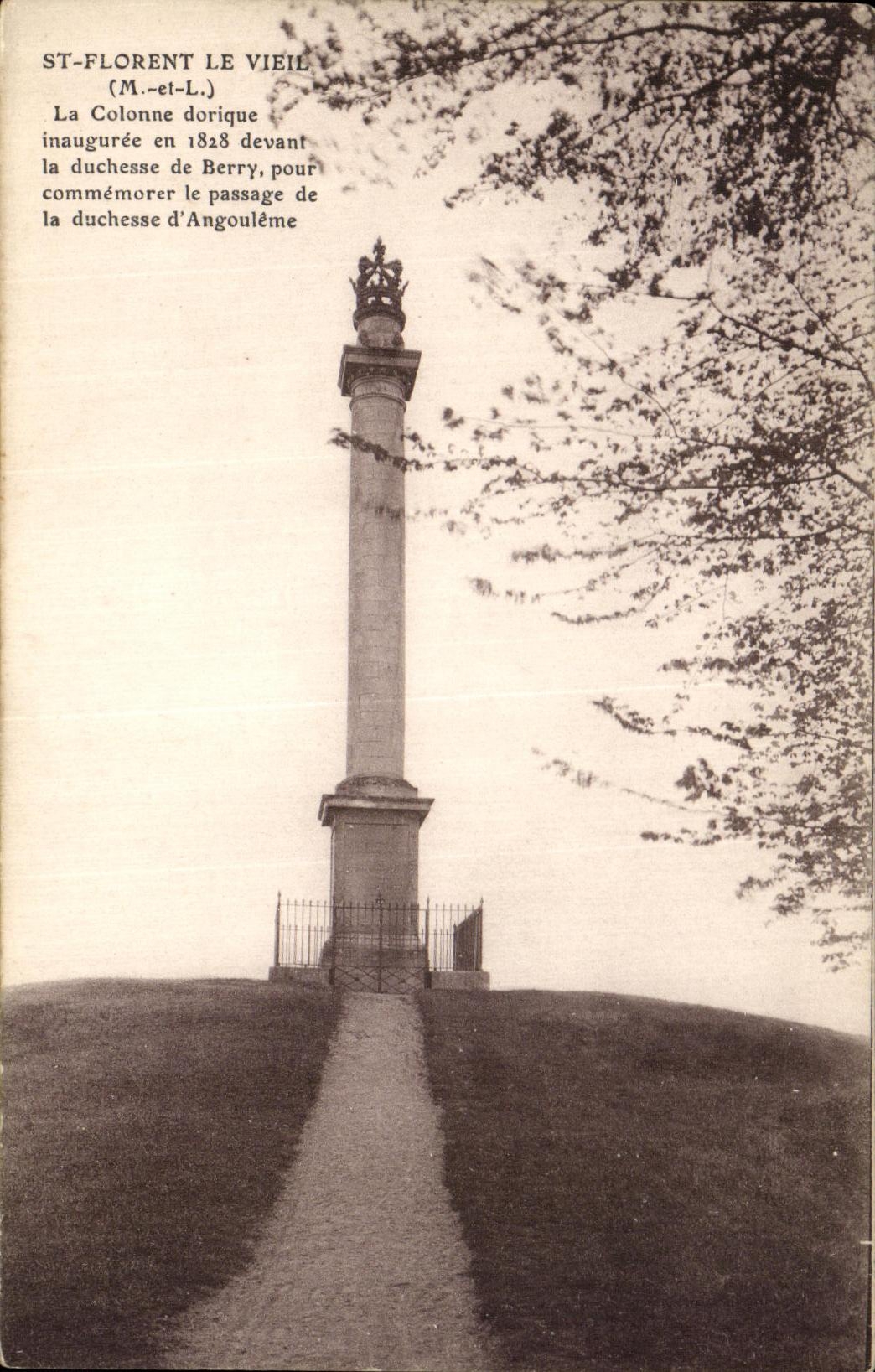 POSTAL Florent santo de la VENDIMIA viejo la columna dorica