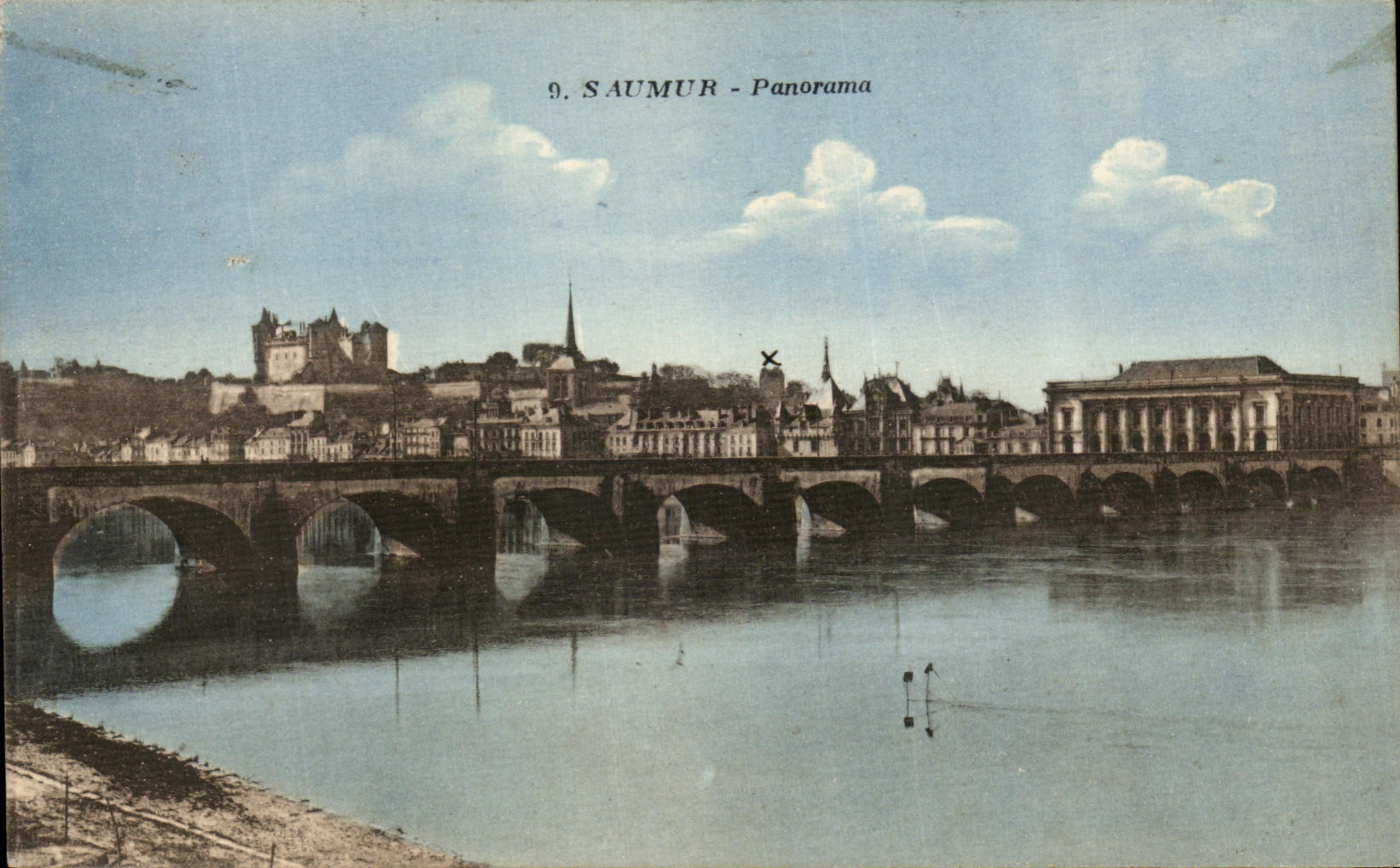 VINTAGE POSTCARD Saumur Panorama
