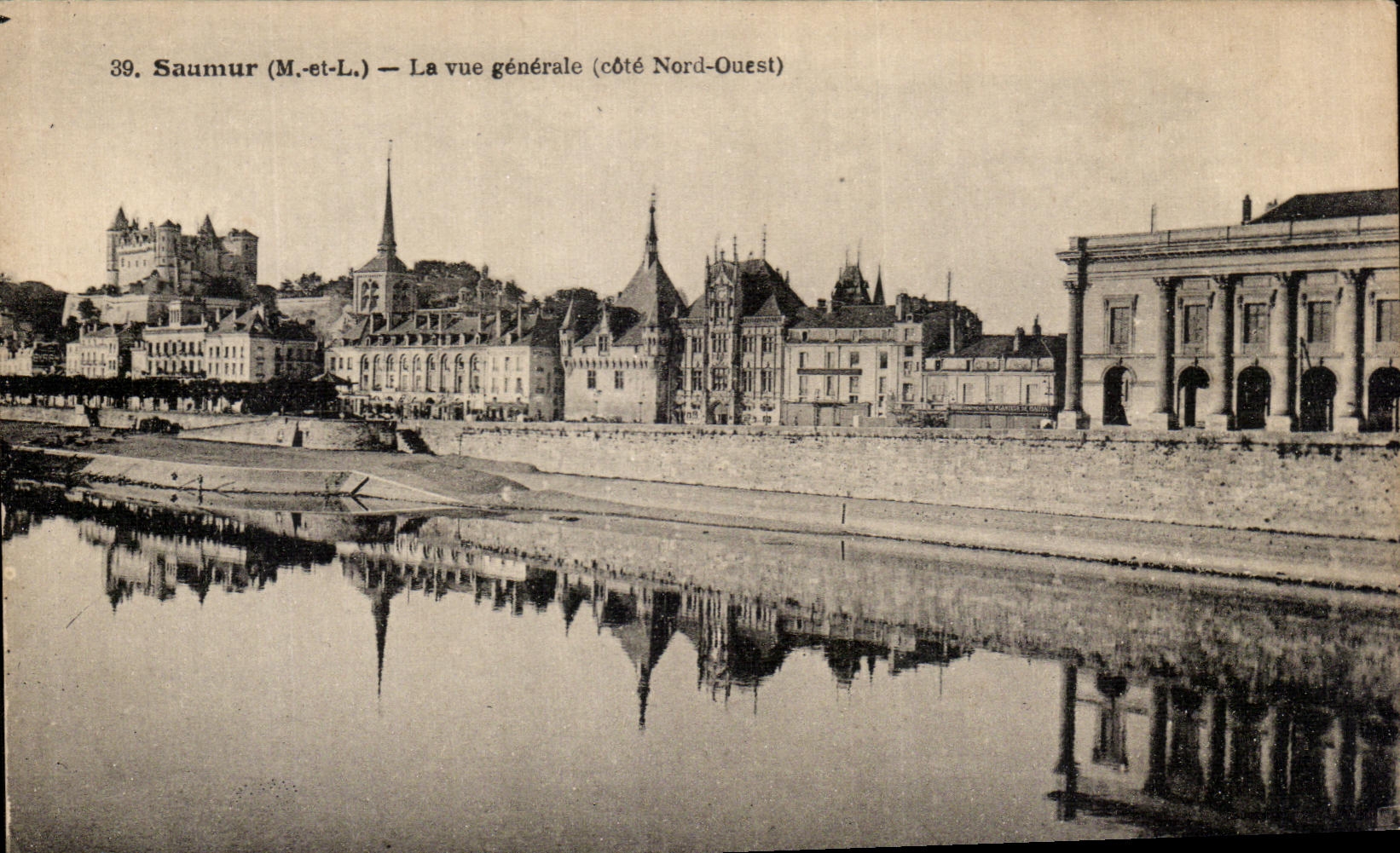 VINTAGE POSTCARD Saumur View
