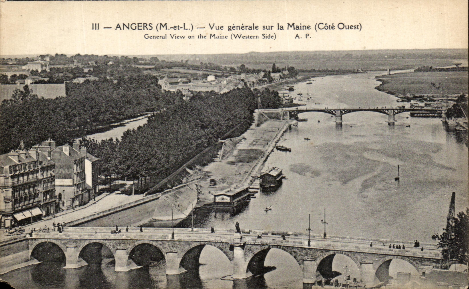 VINTAGE POSTCARD Angers View On Maine