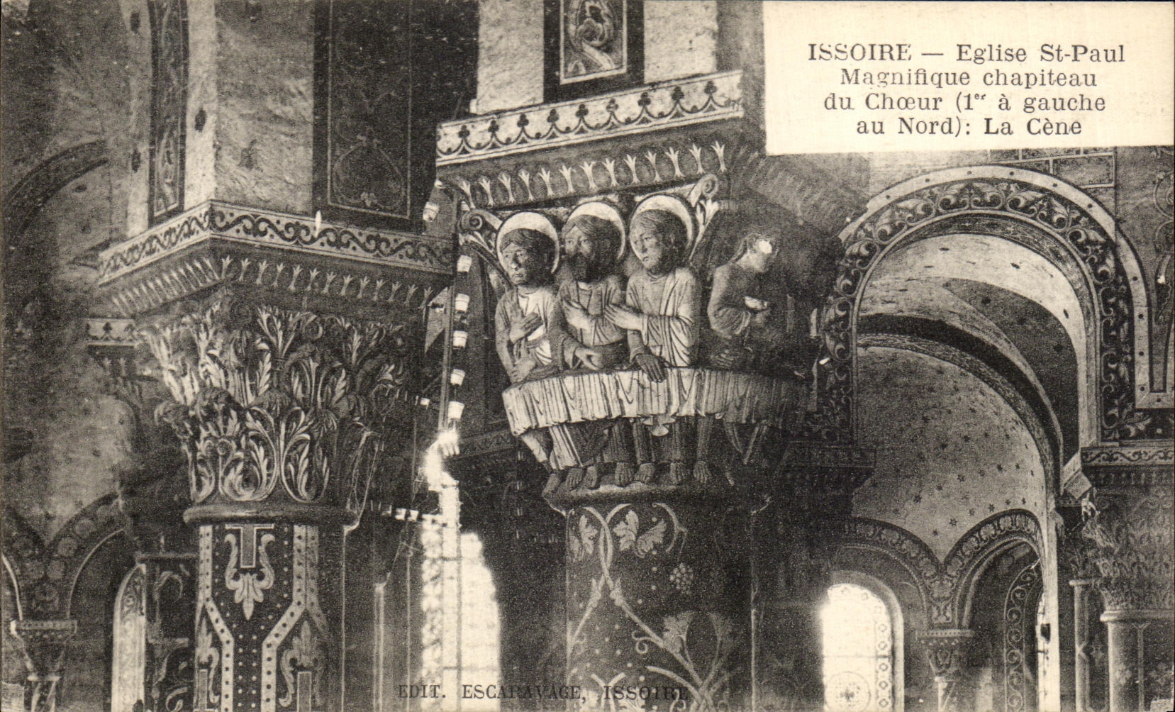 VINTAGE POSTCARD Issoire Church Splendid St Paul Capital of the Chorus Cene