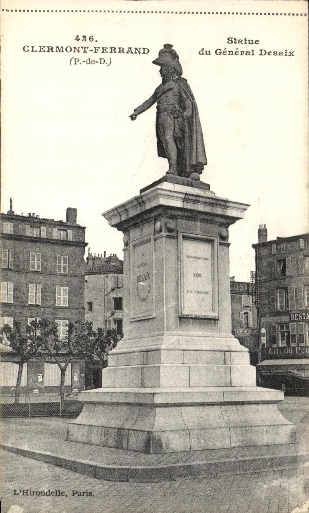 VINTAGE POSTCARD Clermont Ferrand Rules of General Desaix