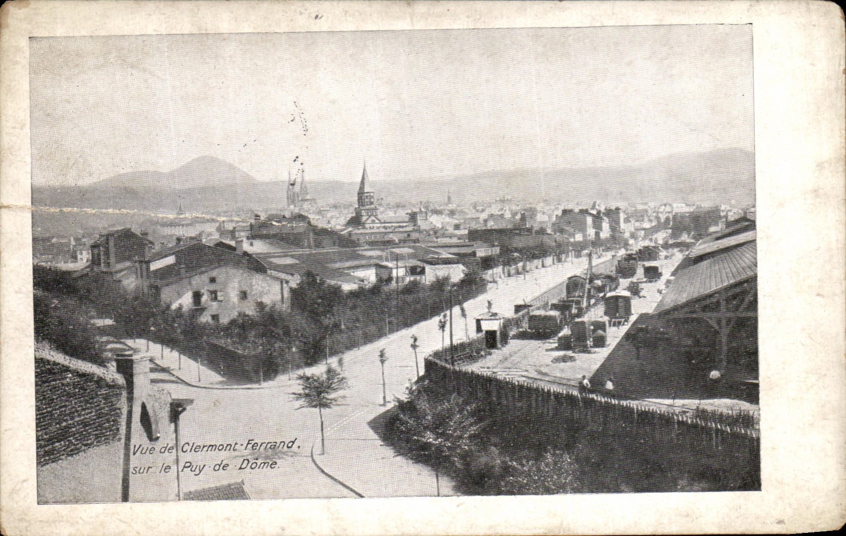 VINTAGE POSTCARD Seen of Clermont Ferrand On Puy De Dome