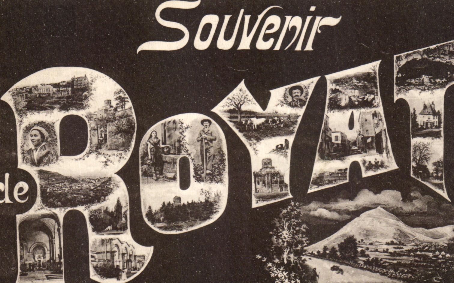 VINTAGE POSTCARD To remember Royat