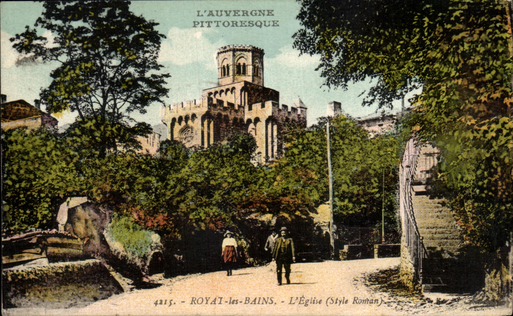 VINTAGE POSTCARD Royat Les Bains L Church