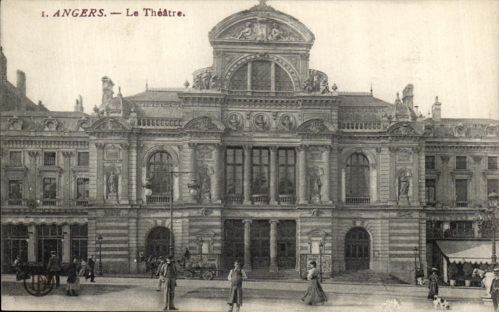 VINTAGE POSTCARD Angers the Theater