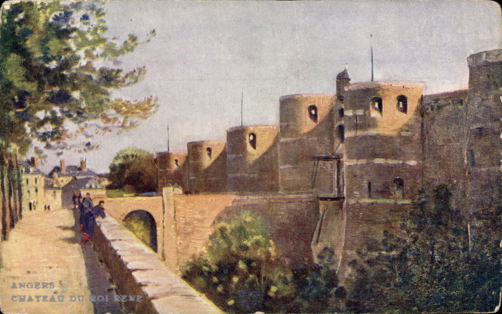 VINTAGE POSTCARD Angers Castle Of King Rene