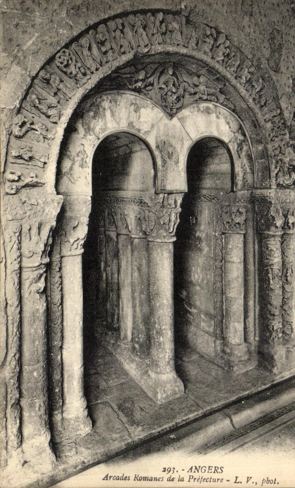 VINTAGE POSTCARD Angers Romance Arcades Of the Prefecture