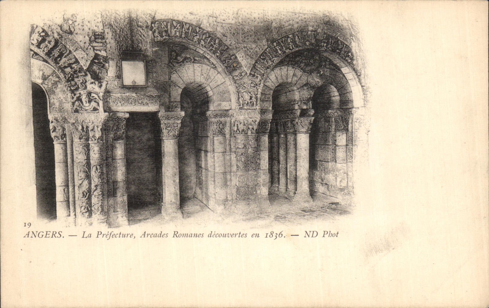 VINTAGE POSTCARD Angers the Areades Prefecture Romance