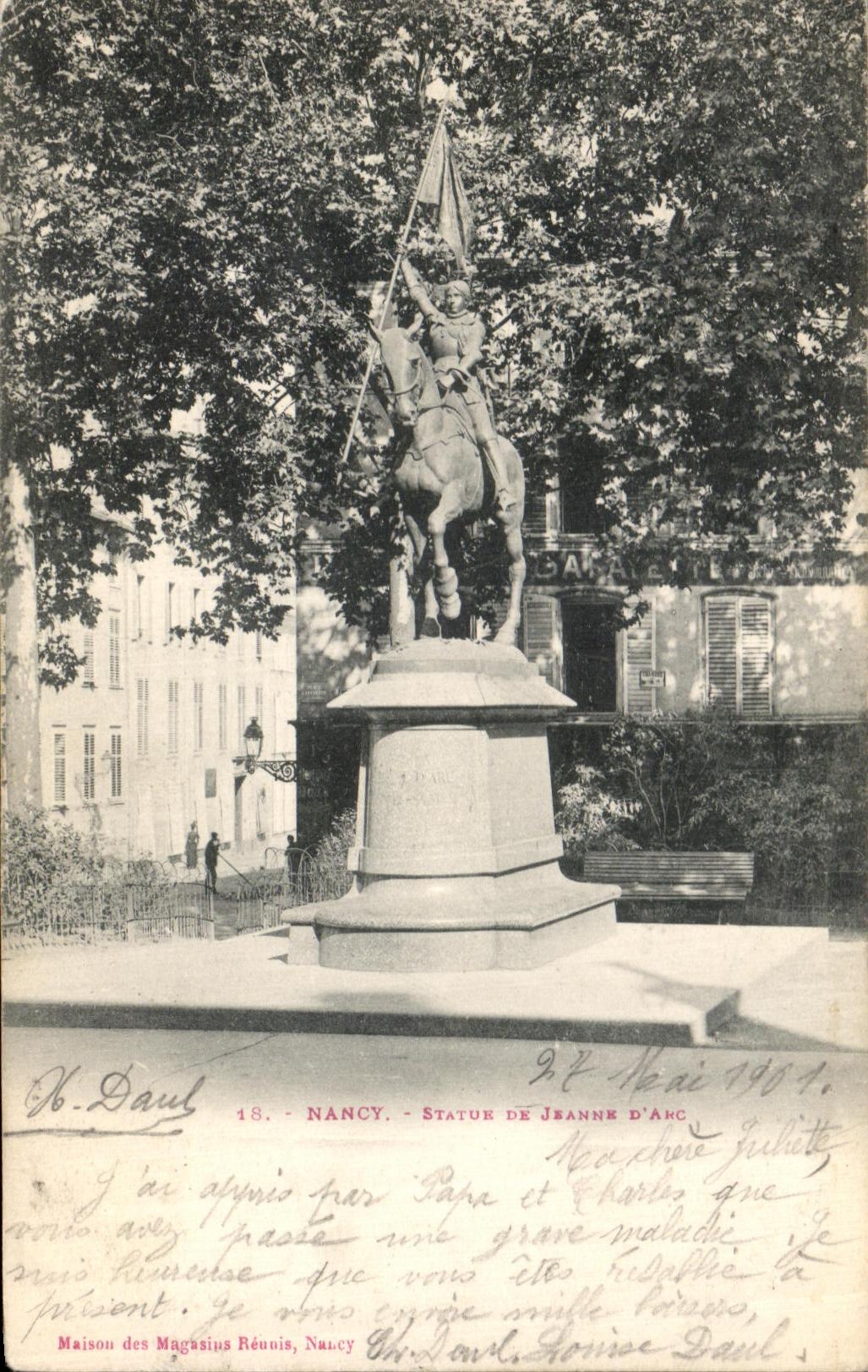 CPA Nancy Statue De Jeanne D Arc 