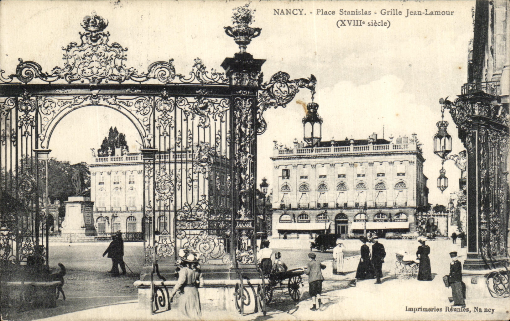 CPA Nancy Place Stanislas Grille Jean Lamour