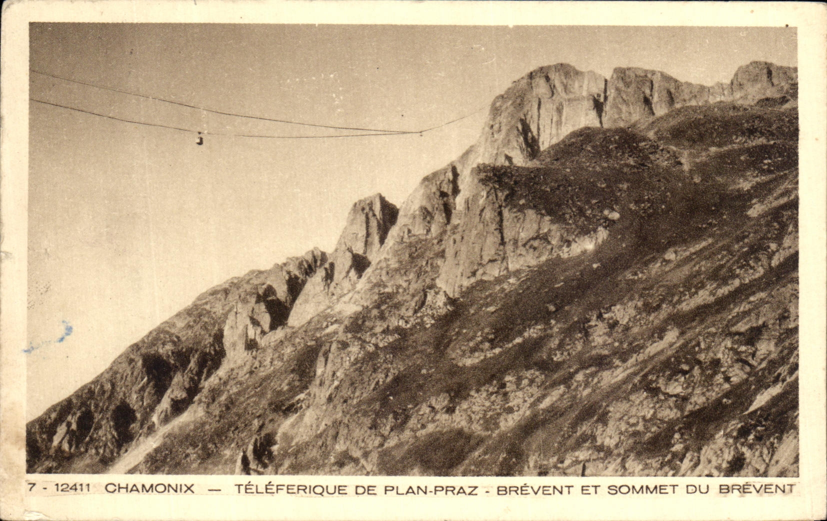 VINTAGE POSTCARD Chamonix Teleferic Of Plan Praz Brevent and to summon of Brevent