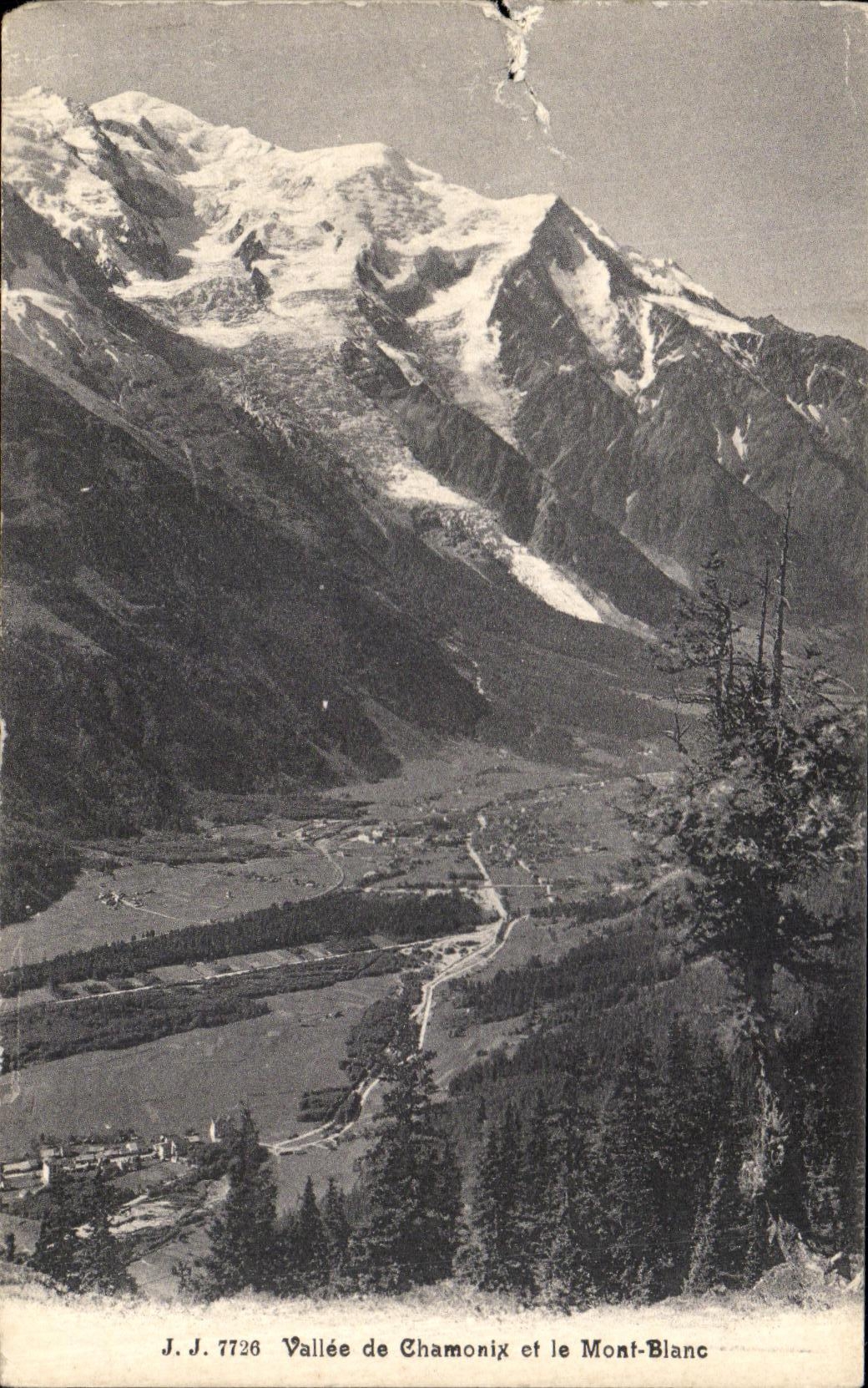 VINTAGE POSTCARD Valley of Chamonix And Mont Blanc