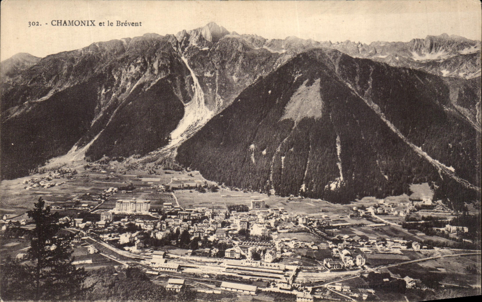 VINTAGE POSTCARD Chamonix and Brevent